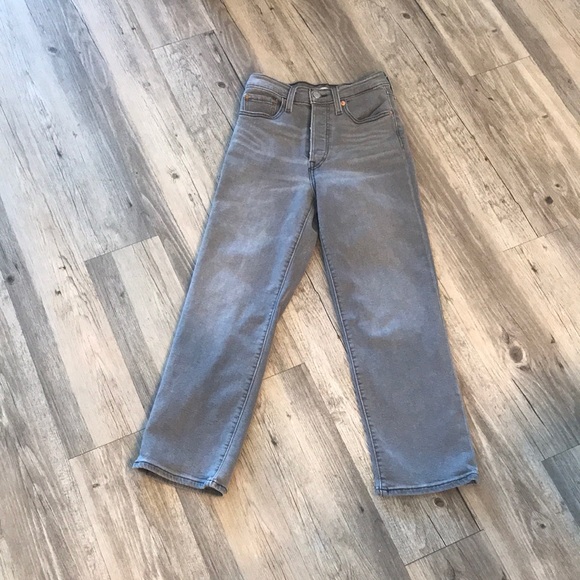 Levi’s Ribcage Straight Ankle Jeans | Size 24 | Gray | High Rise - Picture 9 of 15